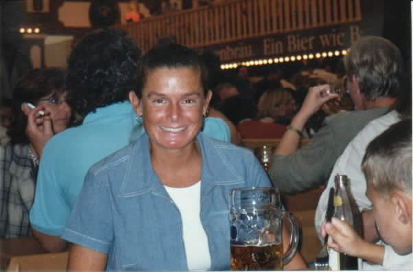 Julie Anne With A 1 Liter Glass Of Bier - Look At That Smile!